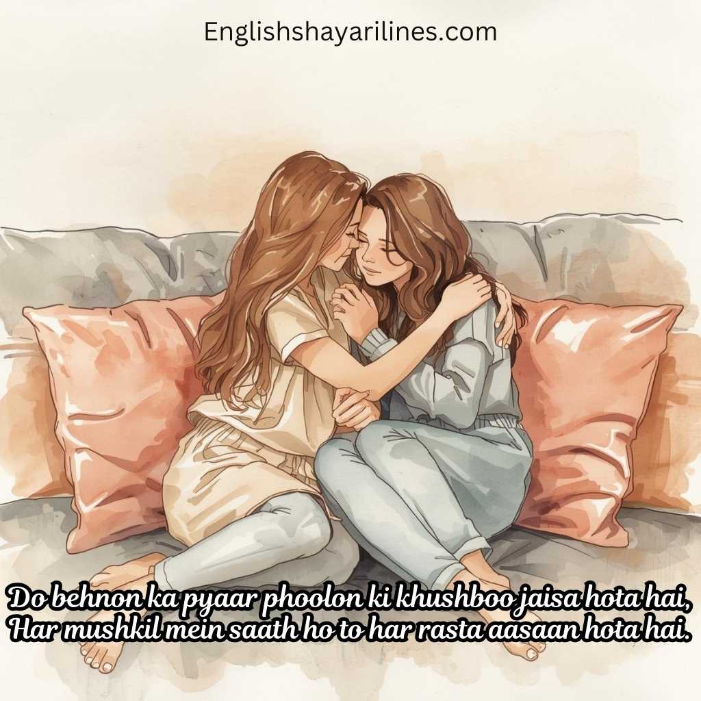 Lovely Two Sisters Shayari