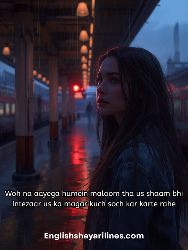 2 Line Shayari on Intezaar in English