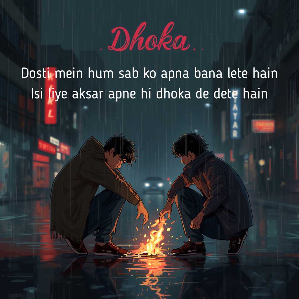 Dosti Me Dhoka Shayari in English